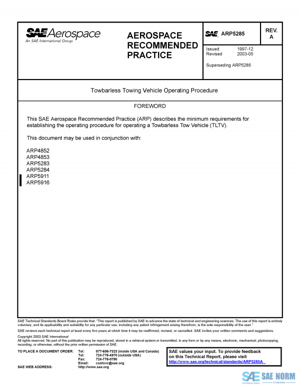 SAE ARP 5285 Series PDF