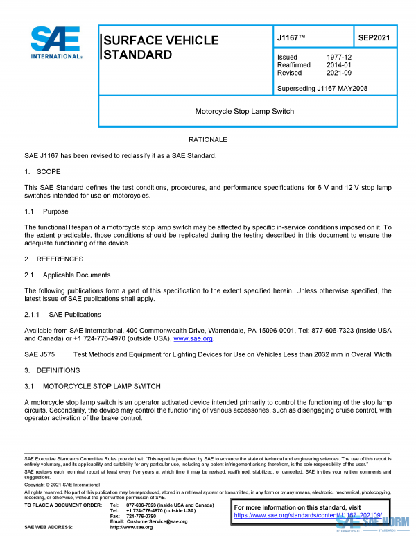 SAE J 1167 Series PDF