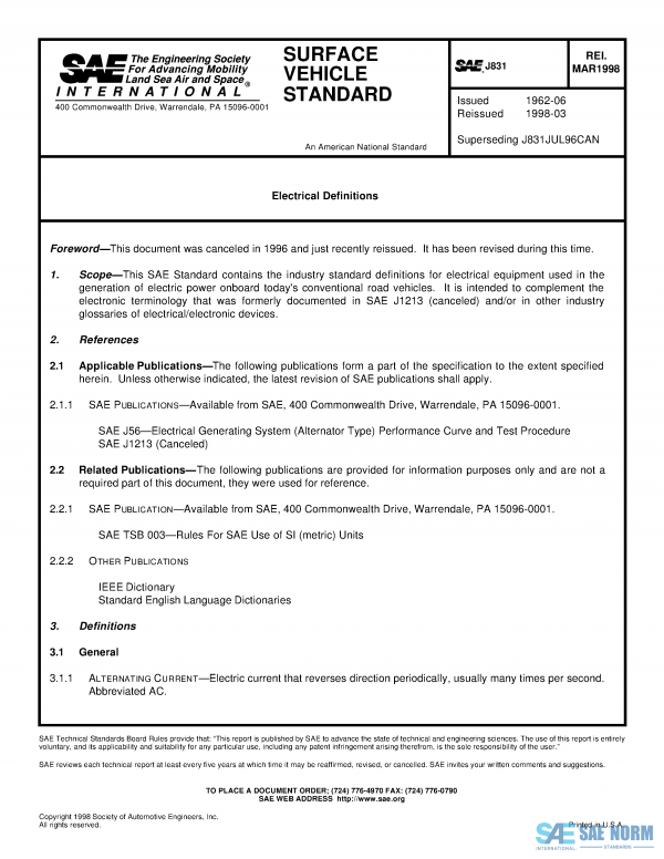 SAE J 831 Series PDF