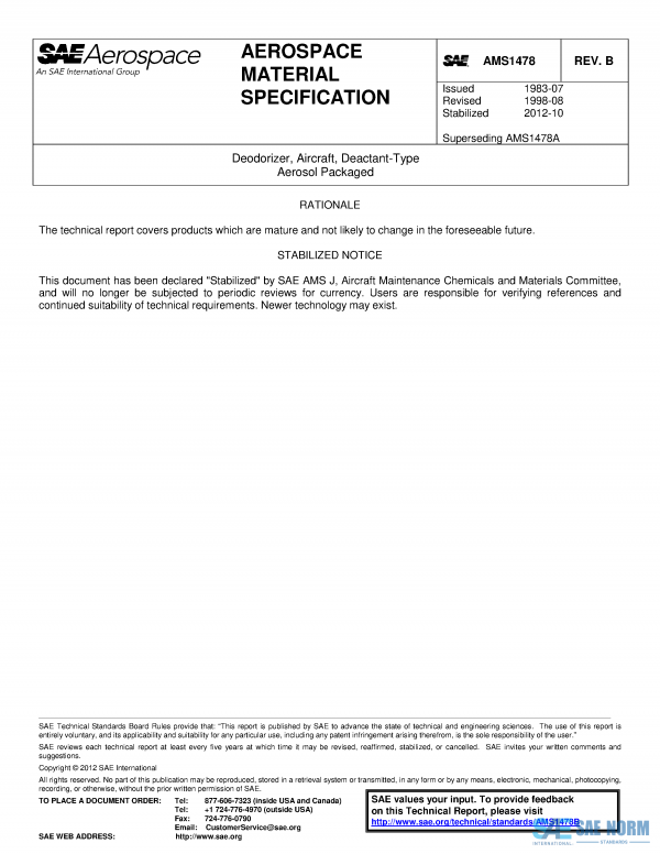 SAE AMS 1478 Series PDF