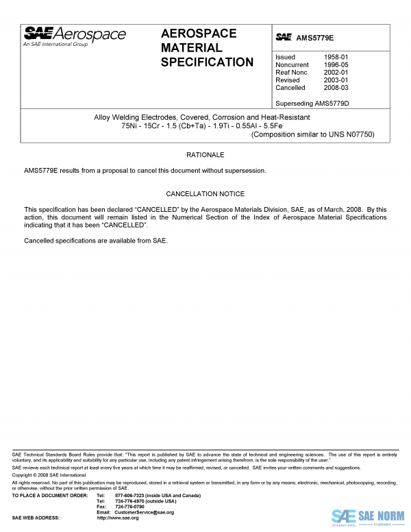 SAE AMS 5779 Series PDF