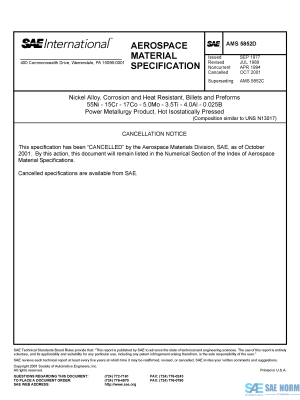 SAE AMS 5852 Series PDF