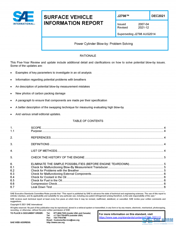 SAE J 2798 Series PDF