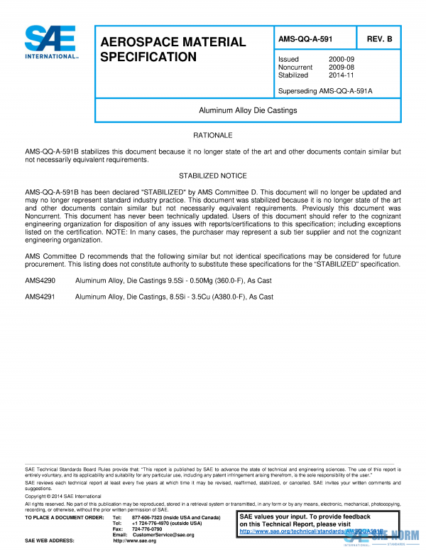 SAE AMSQQA 591 Series PDF