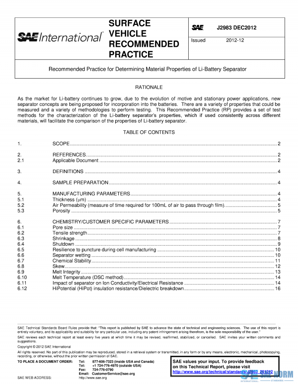 SAE J 2983 Series PDF