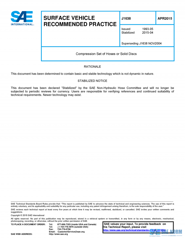 SAE J 1638 Series PDF