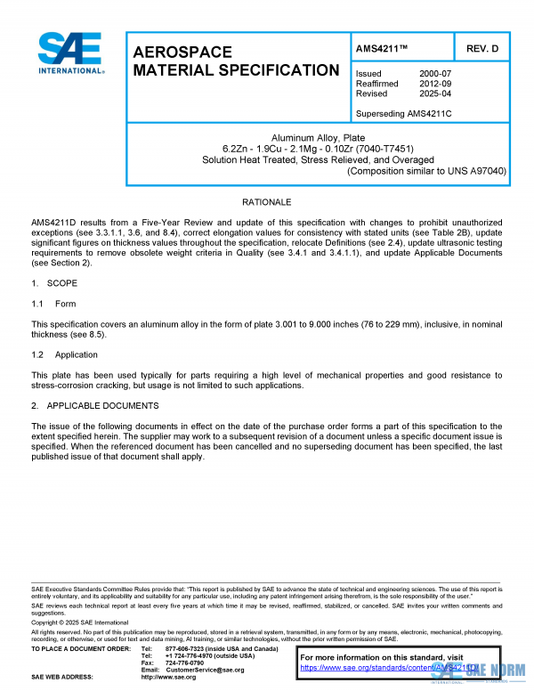 SAE AMS 4211 Series PDF