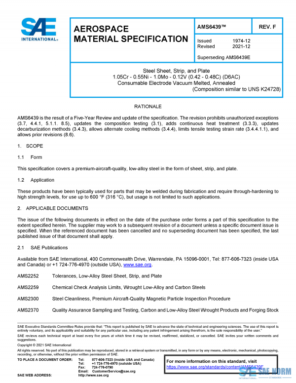 SAE AMS 6439 Series PDF