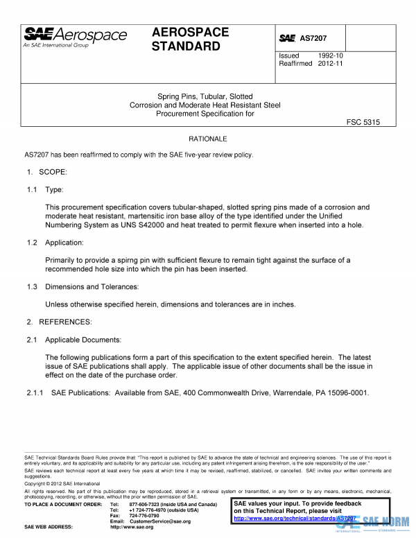 SAE AS 7207 Series PDF