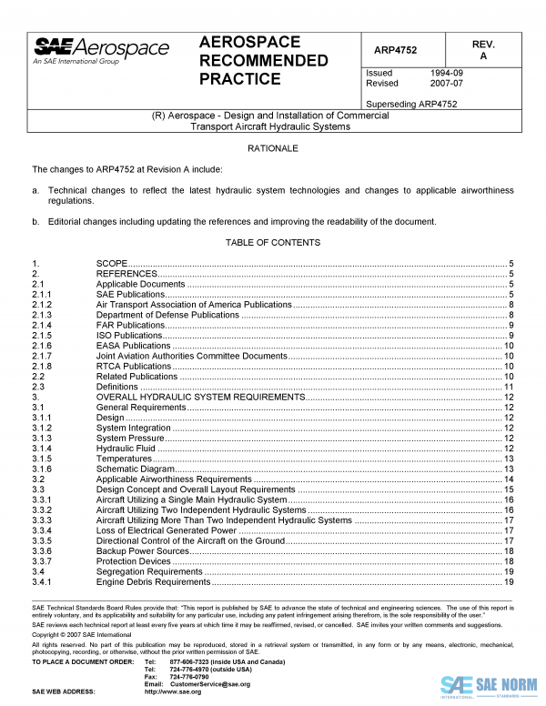 SAE ARP 4752 Series PDF