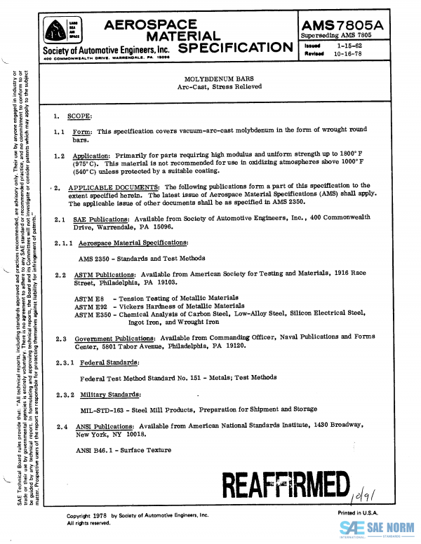 SAE AMS 7805 Series PDF