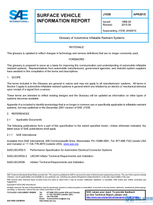 SAE J 1538 Series PDF