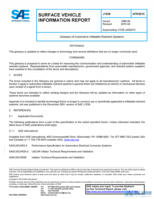 SAE J 1538 Series PDF