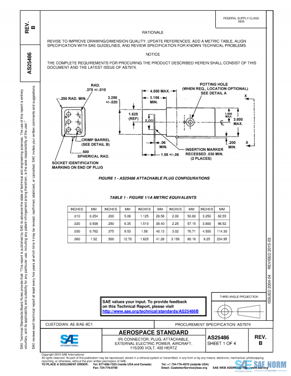 SAE AS 25486 Series PDF