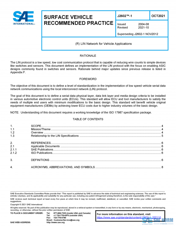 SAE J 2602-1 Series PDF