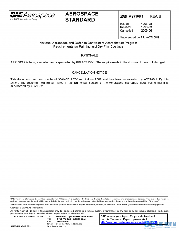 SAE AS 7108/1 Series PDF