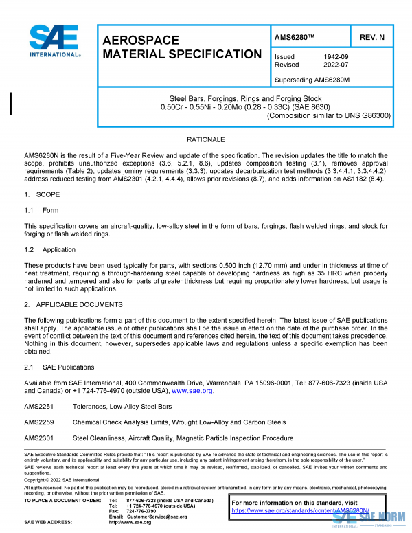 SAE AMS 6280 Series PDF