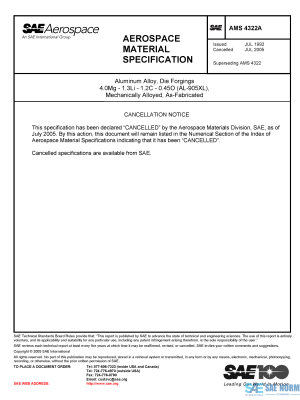 SAE AMS 4322 Series PDF