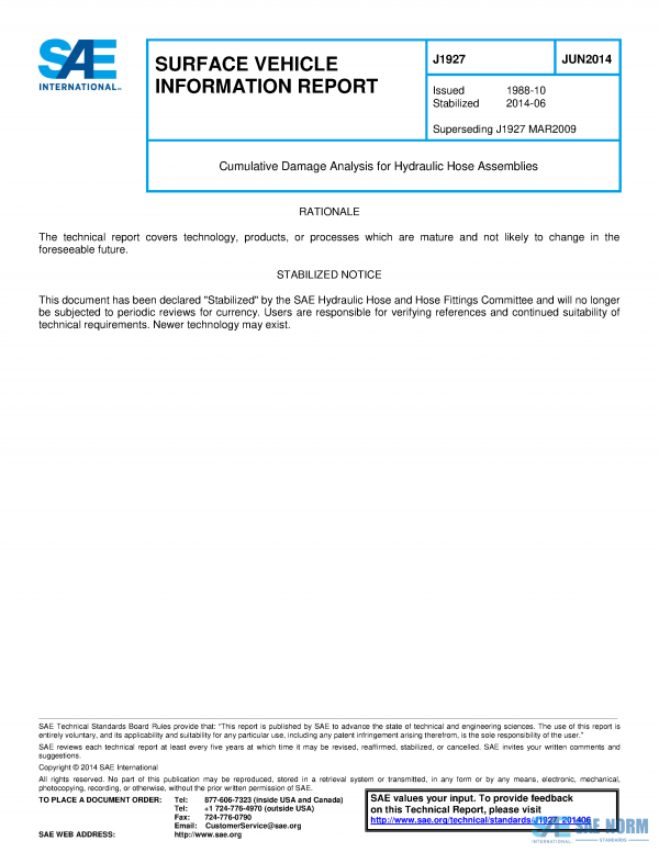 SAE J 1927 Series PDF