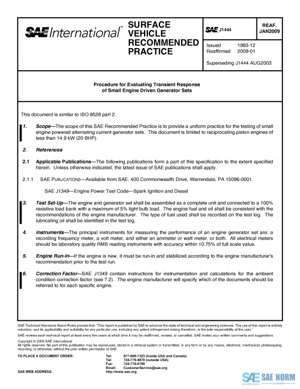SAE J 1444 Series PDF