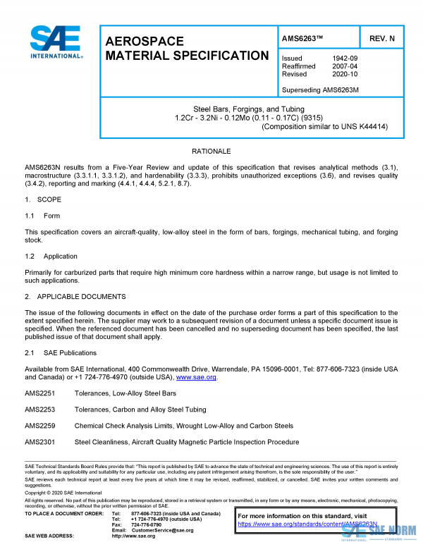 SAE AMS 6263 Series PDF