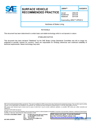 SAE J 2654 Series PDF