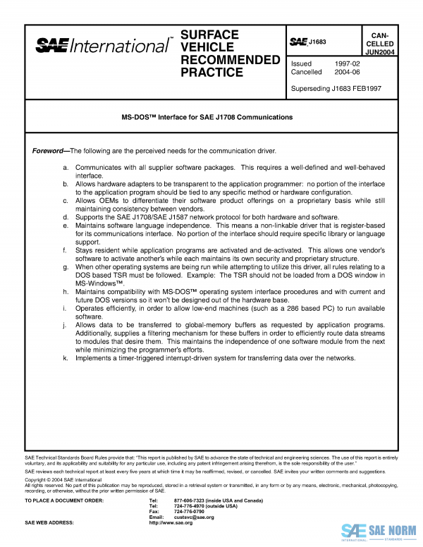 SAE J 1683 Series PDF