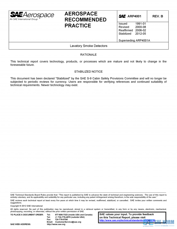 SAE ARP 4001 Series PDF