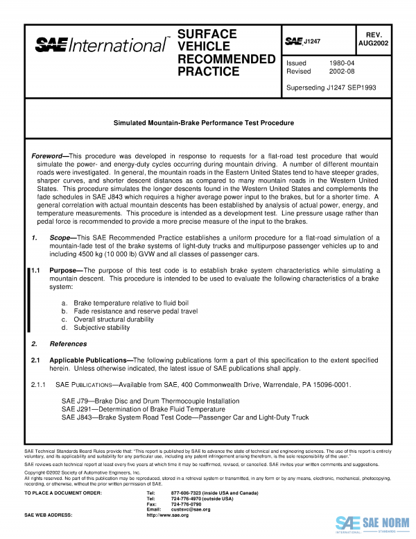 SAE J 1247 Series PDF