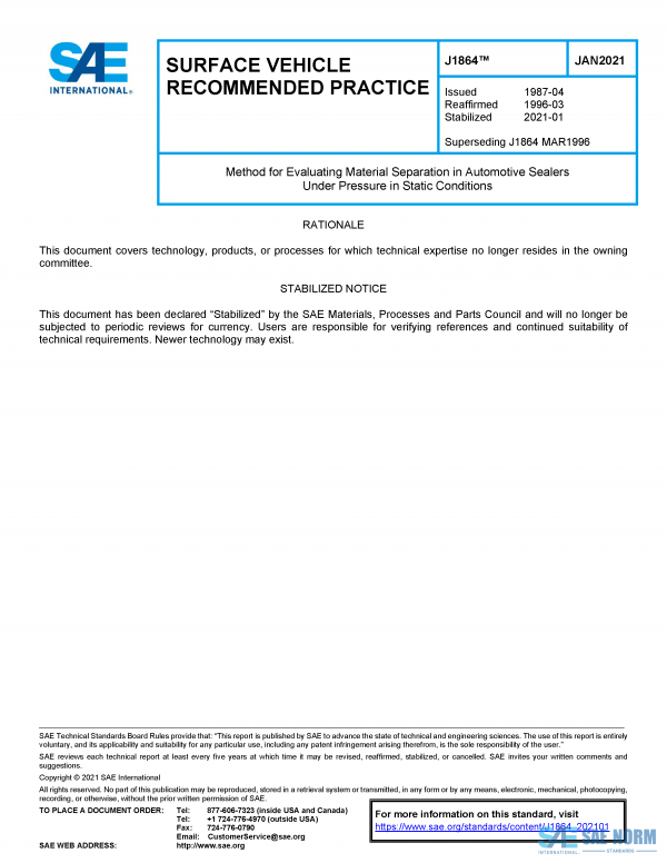 SAE J 1864 Series PDF