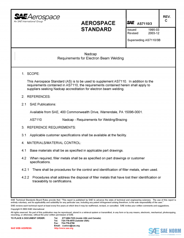SAE AS 7110/3 Series PDF