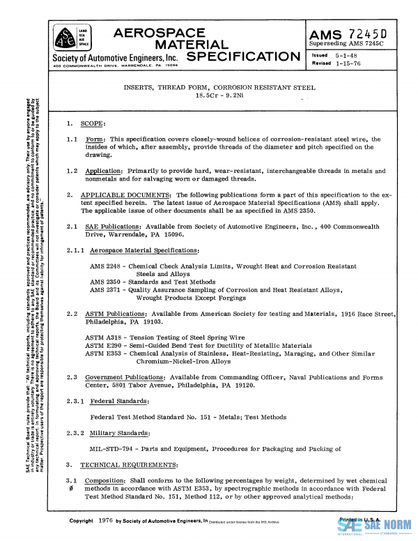 SAE AMS 7245 Series PDF