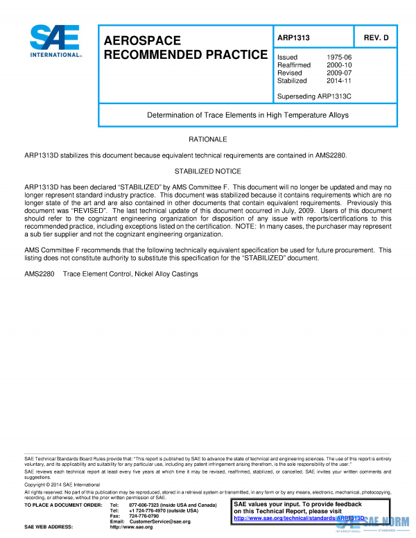 SAE ARP 1313 Series PDF