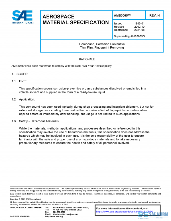 SAE AMS 3065 Series PDF