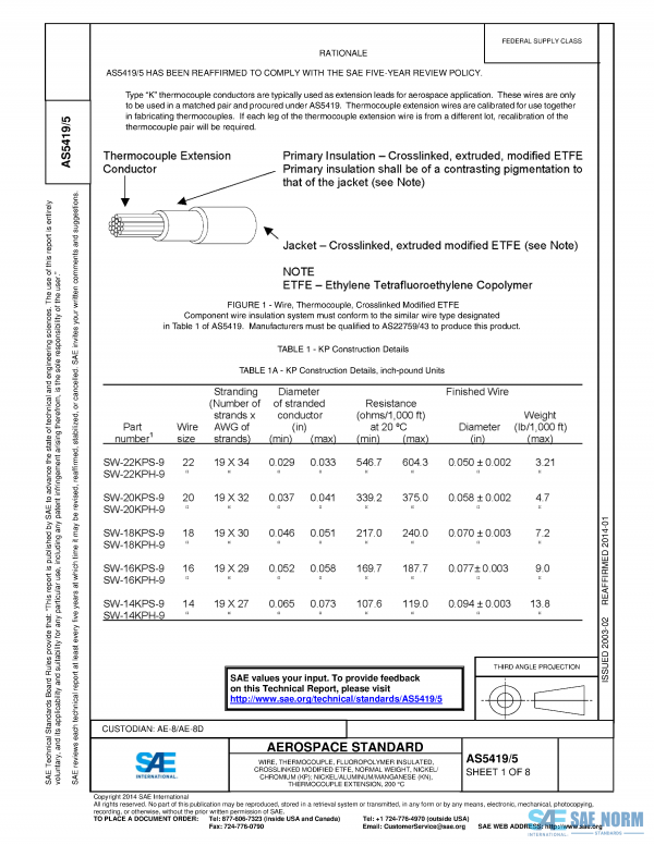 SAE AS 5419/5 Series PDF