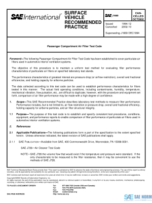 SAE J 1669 Series PDF