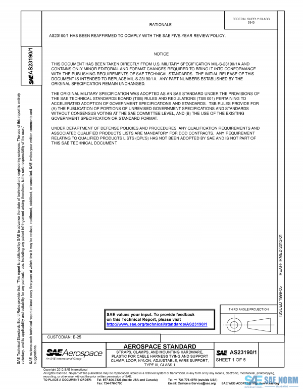SAE AS 23190/1 Series PDF