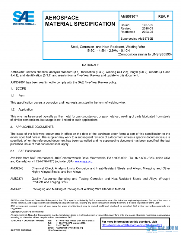 SAE AMS 5780 Series PDF