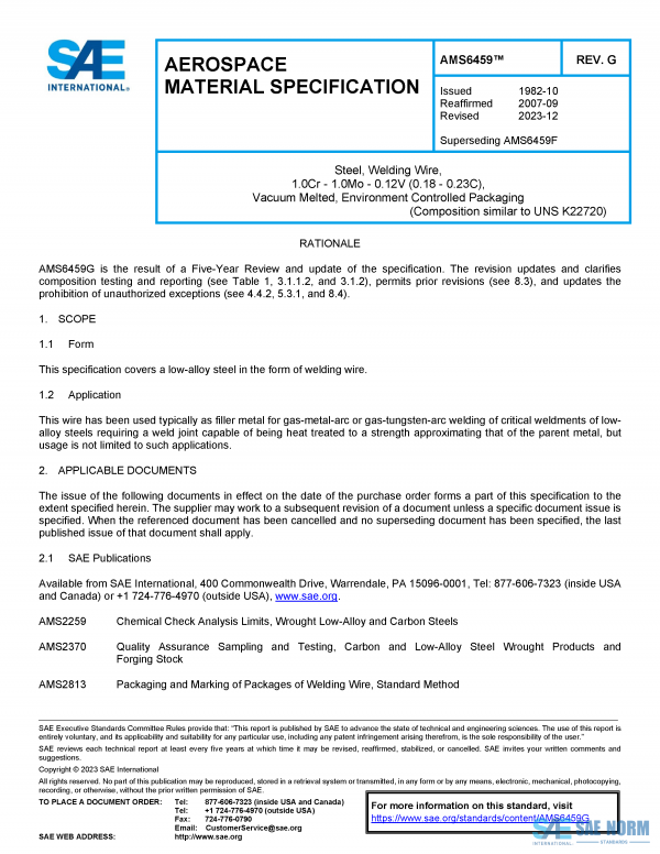 SAE AMS 6459 Series PDF