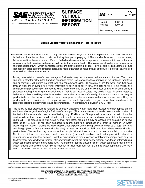 SAE J 1839 Series PDF