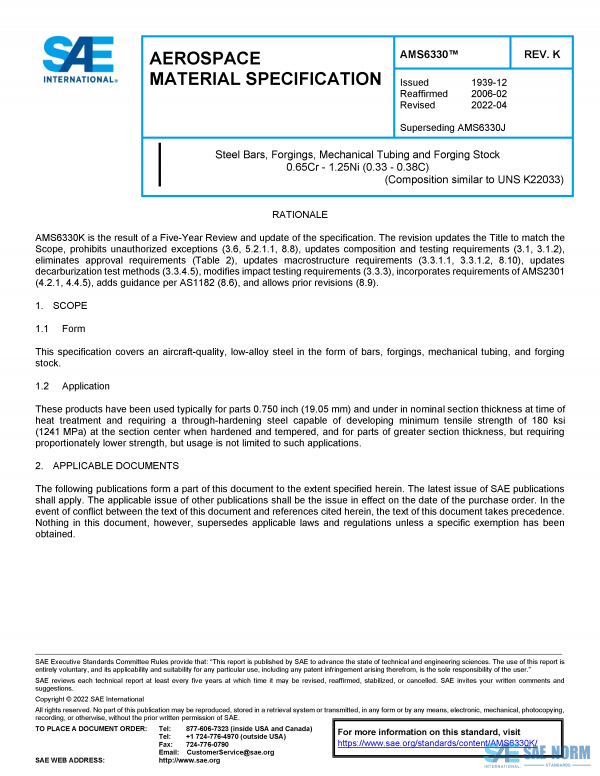 SAE AMS 6330 Series PDF