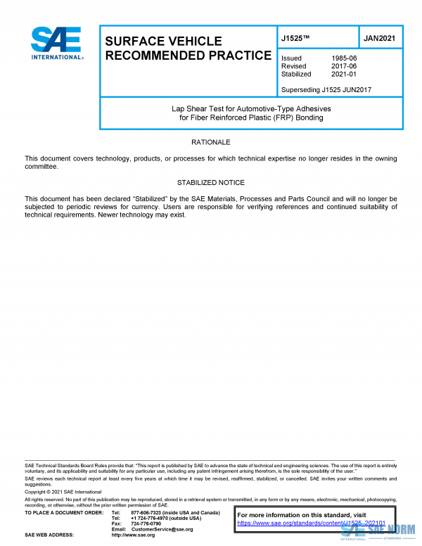 SAE J 1525 Series PDF
