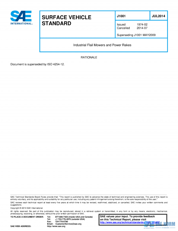 SAE J 1001 Series PDF
