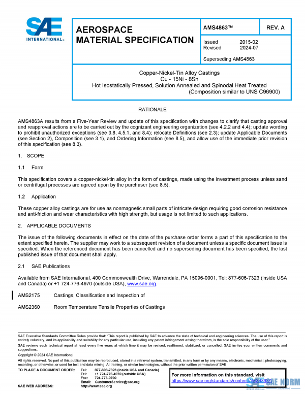 SAE AMS 4863 Series PDF