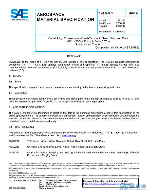 SAE AMS 5608 Series PDF