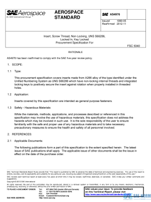 SAE AS 4976 Series PDF