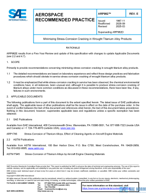 SAE ARP 982 Series PDF