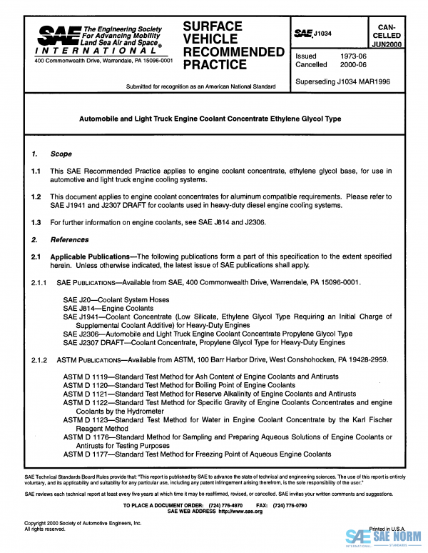 SAE J 1034 Series PDF