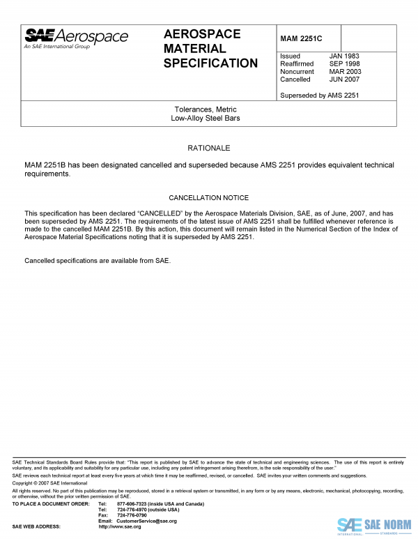 SAE MAM 2251 Series PDF