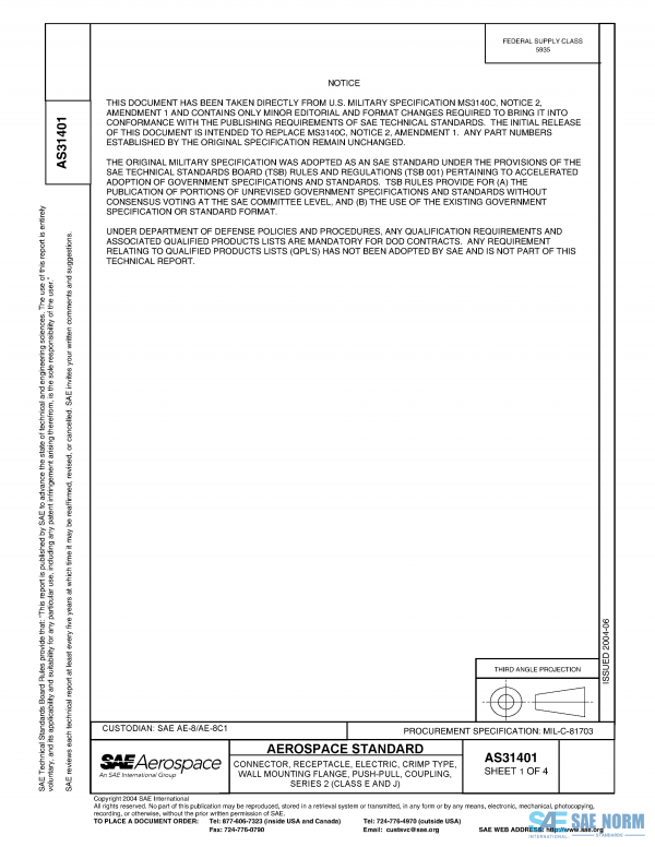 SAE AS 31401 Series PDF